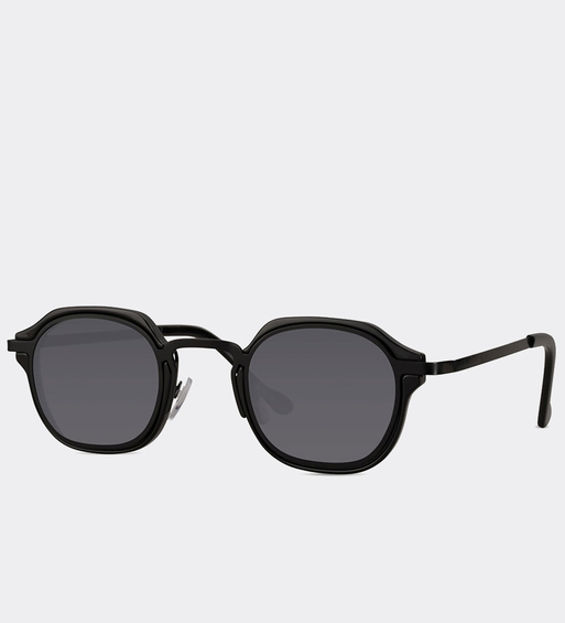 Delikatne kwadratowe okulary przeciwsłoneczne UV400 Hilo Black