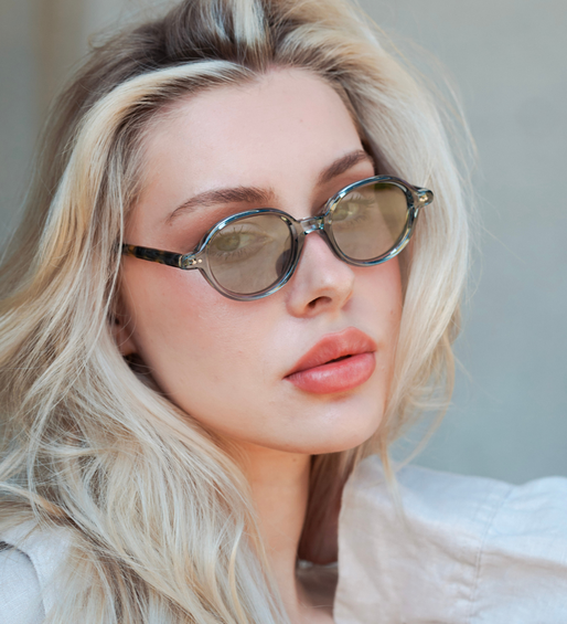 Okulary przeciwsłoneczne owalne damskie i męskie z polaryzacją UV400 Long Island Clear/Panther