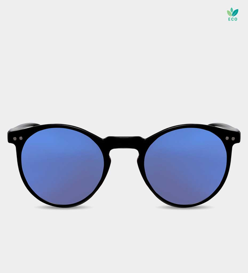 Okulary na lato okrągłe lustrzane soczewki Grenada Blue/Black
