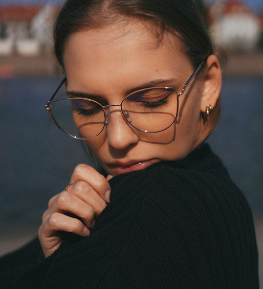 Okulary do komputera z kocim pazurem Medina Gold