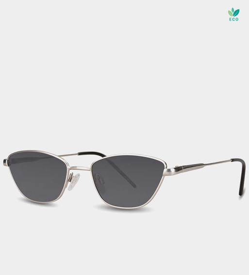 Metalowe małe srebrne oprawki okulary przeciwsłoneczne Girona Silver/Black