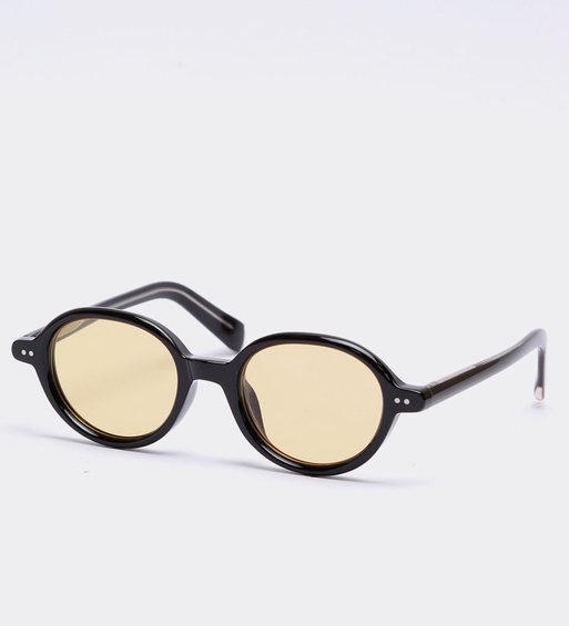 Polaryzacyjne owalne oprawki żółte szkła okulary Long Island Black/Yellow