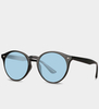 Okrągłe oprawki niebieskie szkła okulary przeciwsłoneczne z filtrem Heraklion Blue