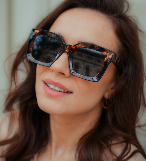 Ekologiczne okulary oversize UV400 Madagascar Panther