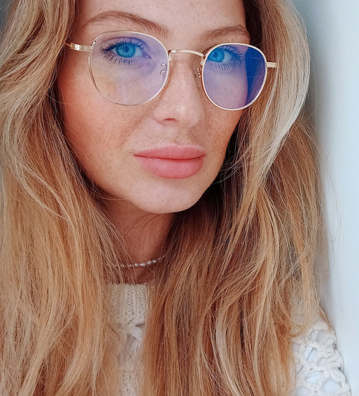 Okulary druciane Messina Gold