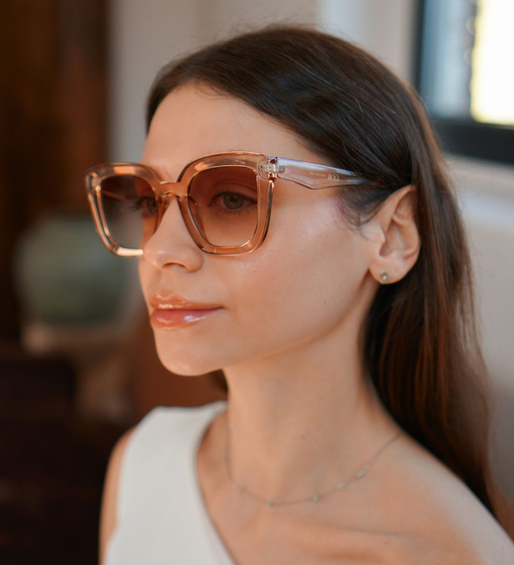 Duże kwadratowe pogrubione oprawki okulary przeciwsłoneczne Arizona Brown