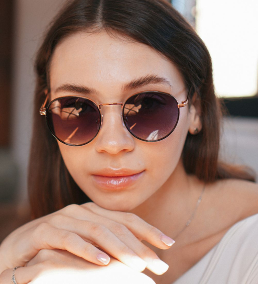 Okulary przeciwsłoneczne damskie z gradientem UV400 Bali Black