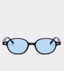 Okulary przeciwsłoneczne damskie owalne UV400 – Missisipi Black/Blue