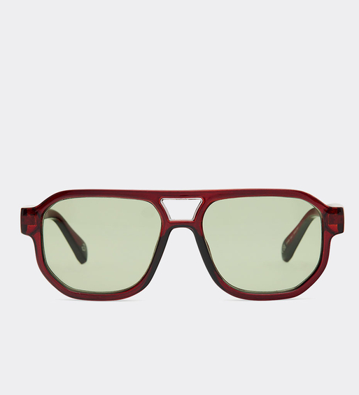Unisex okulary przeciwsłoneczne pilotki Etna Brown/Green