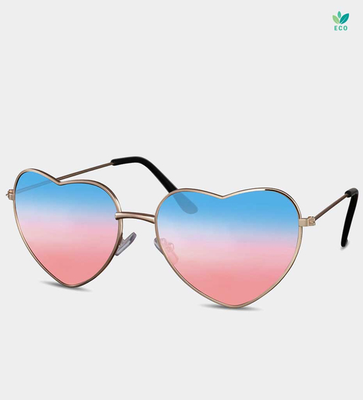 Serca gradient złota oprawka okulary przeciwsłoneczne Lisbon Blue