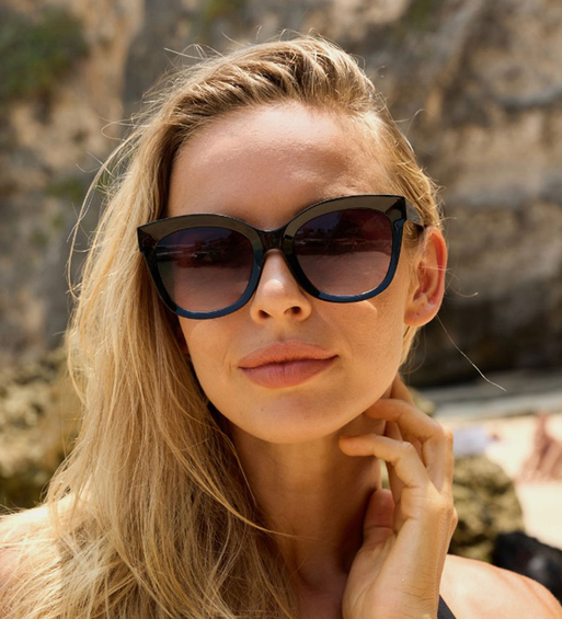 Oprawki czarne koty okulary damskie przeciwsłoneczne Valencia Black