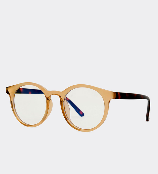 Okulary do pracy przy komputerze okrągłe Simon Beige