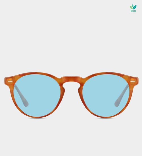 Okrągłe szkła niebieskie owalne okulary przeciwsłoneczne Ankara Orange/Blue