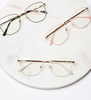 Metalowe białe oprawki i okulary damskie do komputera Olympia White