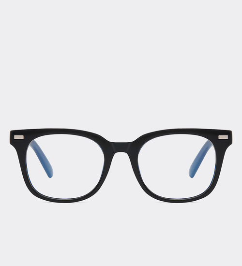Czarne okulary blue light unisex z przezroczystymi soczewkami Columbina Black