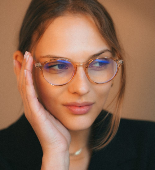 Okulary do pracy przy komputerze i oprawki Metz Beige