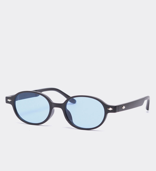 Okulary przeciwsłoneczne damskie owalne UV400 – Missisipi Black/Blue