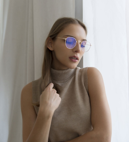 Okulary druciane Messina Gold