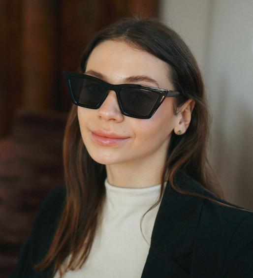 Okulary koty dla drobnej twarzy Rita Black