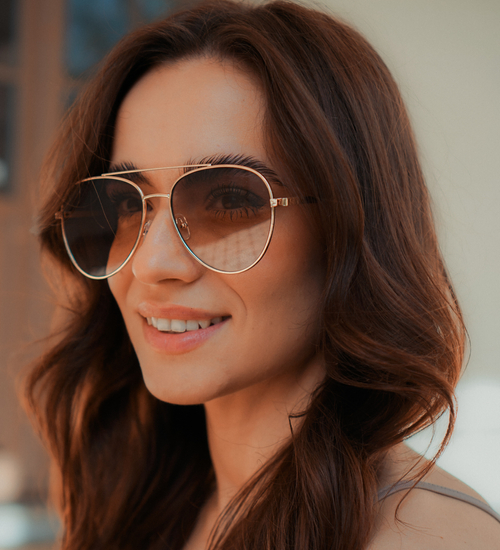 Klasyczne okulary przeciwsłoneczne awiator Fiji Brown
