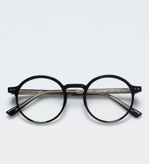 Okulary zerówki do komputera / okulary korekcyjne okrągłe Asher Black