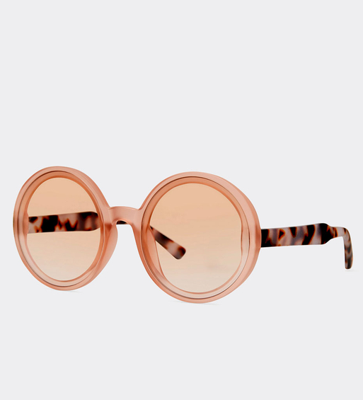 Okrągłe oversize okulary przeciwsłoneczne Bologna Pink