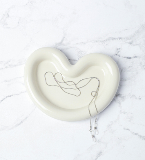 Łańcuszek do okularów gładki, srebrny