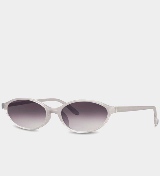 Owalne płaskie małe okulary przeciwsłoneczne Vienna Black