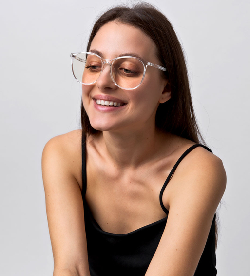 Okulary do komputera oversize przezroczyste Novara Clear