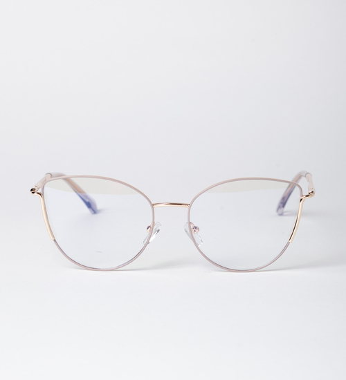 Okulary do komputera z kocim pazurem Medina Beige