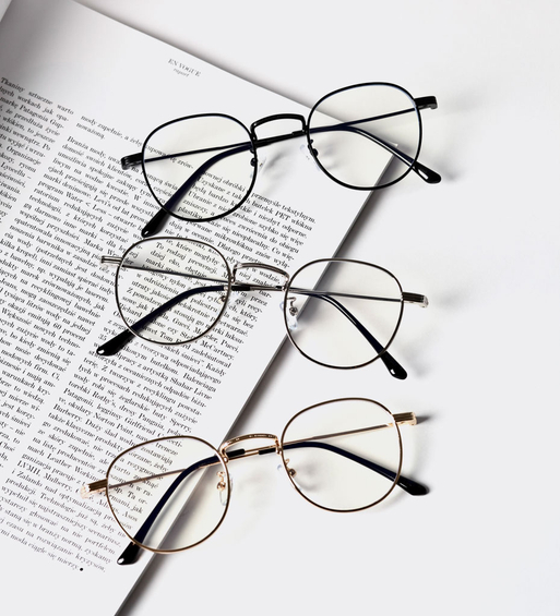 Okulary do komputera i oprawki metalowe Messina Black