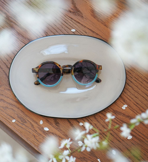 Okrągłe modne panterka okulary przeciwsłoneczne Kleo Panther/Blue