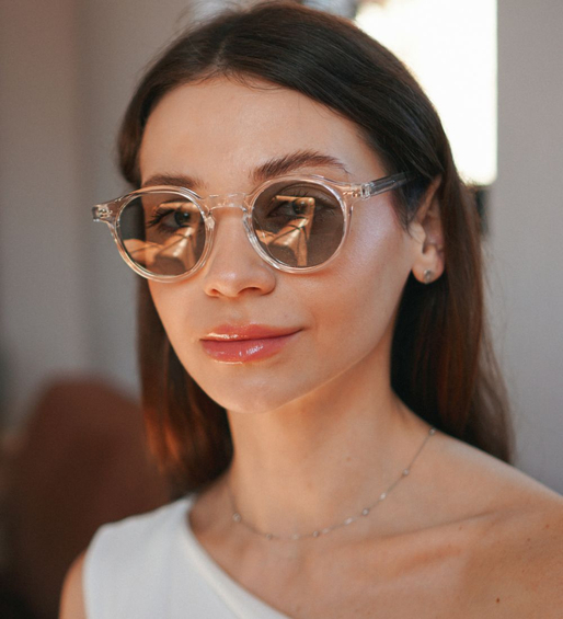 Okulary przeciwsłoneczne owalne unisex z polaryzacją UV400 – Stanford Clear