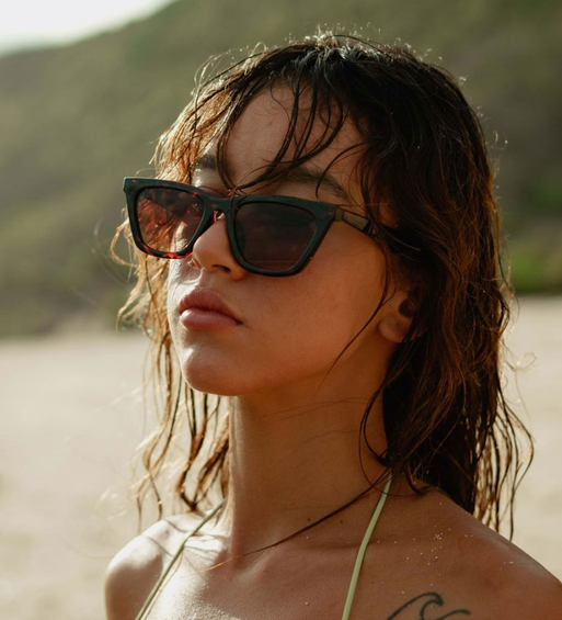 Prostokątne drobna twarz okulary przeciwsłoneczne Alexandria Panther