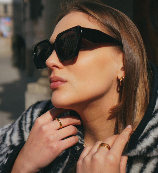 Okulary oversize koty Tokyo Black