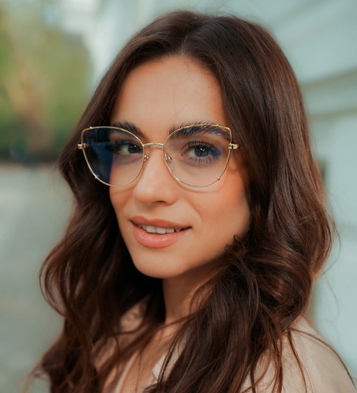 Oprawki damskie z kocim charakterem Murcia Gold