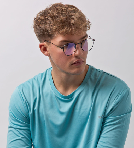 Okulary do komputera i oprawki metalowe Messina Black