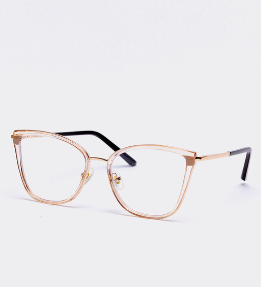 Okulary do ekranu i oprawki koty Clara Gold/Beige