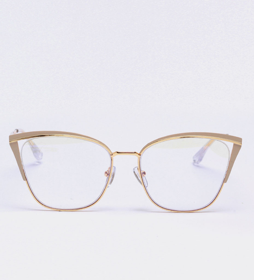 Okulary do ekranu i oprawki koty Clara Gold/Beige