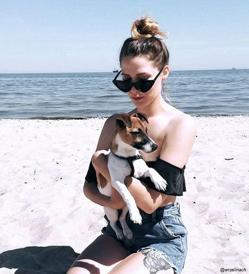 Okulary przeciwsłoneczne damskie kocie oczy retro UV Dijon Black