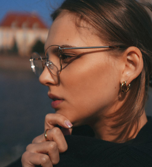 Okulary do komputera z kocim pazurem Medina Gold