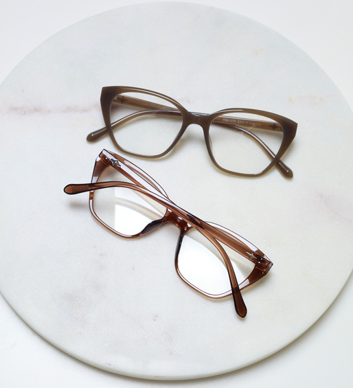 Okulary zerówki do komputera / okulary korekcyjne kocie oczy Melody Brown