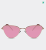 Różowe kocie okulary przeciwsłoneczne z metalową oprawką Bilbao Pink