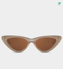 Małe kocie oprawki beżowe okulary przeciwsłoneczne Dijon Beige