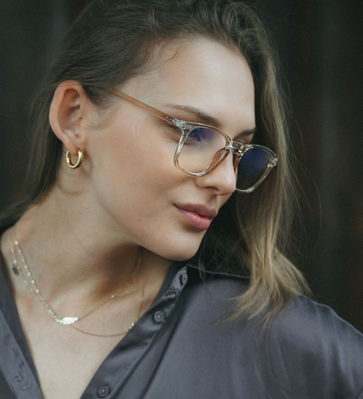 Okulary z filtrem do komputera / okulary korekcyjne transparentne Miller Tea