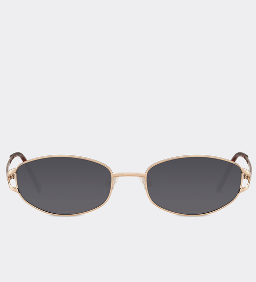 Podłużne złote owalne okulary przeciwsłoneczne UV400 Nairobi Gold/Black