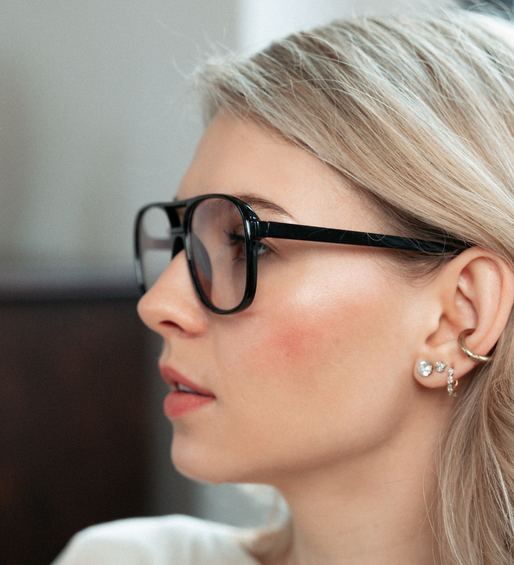 Oprawki pilotki z filtrem Blue Light Blocker Levi Black