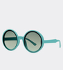 Okrągłe oversize okulary przeciwsłoneczne Bologna Turquoise
