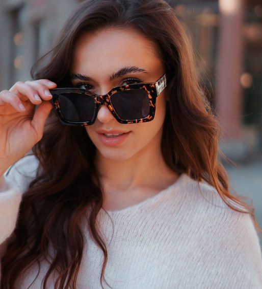 Kwadratowe pogrubione oprawki okulary przeciwsłoneczne Arizona Panther