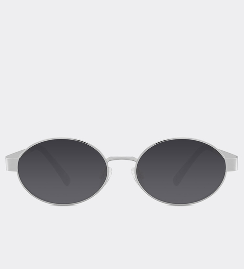 Okulary przeciwsłoneczne z owalnymi soczewkami Santa Monica Silver
